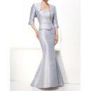 Mermaid Strapless Floor Length Satin Mother Dress for Wedding