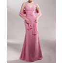 Mermaid V-Neck Floor Length Chiffon Mother of the Bride/ Groom Dress