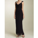 Sheath V-Neck Ankle Length Black Chiffon Mother of the Bride/ Groom Dress