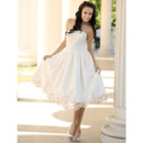 Custom Casual A-Line Strapless Satin Short Reception Wedding Dress