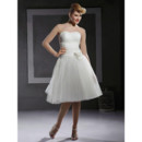 Affordable A-Line Sweetheart Short Informal Wedding Dress for Reception