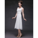 Affordable Modern A-Line Scoop/ Round Short Slender Wedding Dress - US