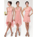 Affordable Short Chiffon Bridesmaid Dress for Maid of honour