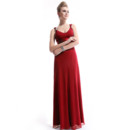 Custom Women's Chiffon Sheath V-Neck Long Prom Evening Dress for Sale