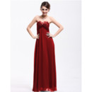 Beautiful Empire Waist Sweetheart Chiffon Long Prom Evening Dress for Women