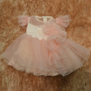 Custom Ball Gown Knee Length Organza Little Girls Party Dress