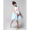 Discount A-Line Knee Length Satin Little Girls Pageant/ Party Dress