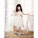 Little Girls Pretty A-Line Knee Length Flower Girl/ First Communion Dress