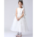 Lovely Ball Gown Tea Length First Communion/ Flower Girl Dress