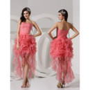 Beautiful Sheath Sweetheart Short/ Mini Organza Prom Dress for Women and Girl