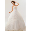 Gorgeous Organza Ball Gown Sweetheart Floor Length Wedding Dress