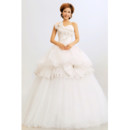 Affordable Gorgeous Ball Gown Sweetheart Long Organza Wedding Dress