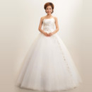 Modern Ball Gown Strapless Floor Length Organza Dress for Winter Wedding