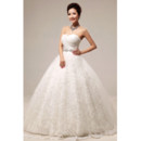 Modern Floral Ball Gown Sweetheart Floor Length Organza Wedding Dress