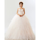 Stunning Ruffle Organza Sweetheart Ball Gown Long Dress for Spring Wedding