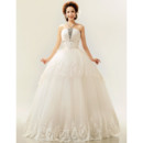Modern Ball Gown Strapless Floor Length Organza Wedding Dress for Spring