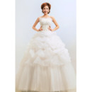 Discount Gorgeous Ball Gown Strapless Floor Length Organza Wedding Dress
