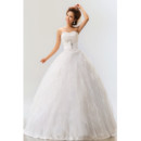 Amazing Tiered Skirt Organza Ball Gown Strapless Dress for Spring Wedding