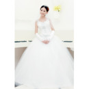 Affordable Stunning Straps Ball Gown Floor Length Organza Wedding Dress