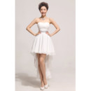 Cheap Charming Asymmetric High-Low Chiffon A-Line Sweetheart Dress for Summer Wedding
