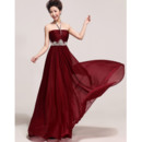 Cheap Elegant Halter Chiffon Long Sheath/ Column Bridesmaid Dress