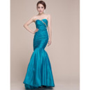 Custom Mermaid Sweetheart Floor Length Taffeta Prom Evening Dress for Women