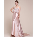 Stunning Satin Sweetheart Sweep Train Sheath Prom Formal Evening for Women