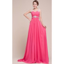 Sexy Straps Chiffon Sheath/ Column Floor Length Prom Evening for Women