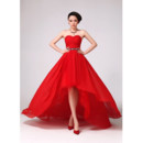 Amazing Asymmetric High-Low Chiffon Sweetheart Prom Evening for Women