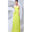 Affordable Strapless Chiffon Sheath Long Prom Evening for Women