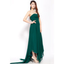 Elegant Asymmetric Chiffon Empire Sweetheart Sweep Train Evening Dress