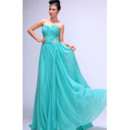 Cheap Classy Chiffon Sweetheart Floor Length A-Line Prom Evening Dress for Women