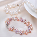 Affordable Multicolor 6 - 7mm Freshwater Off-Round Pearl Bracelet