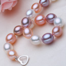 Affordable Stunning Multicolor 9 - 10mm Freshwater Drop Pearl Bracelet