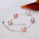 Gorgeous Multicolor 8 - 9mm Freshwater Drop Bridal Pearl Bracelet