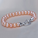 Inexpensive Multicolor 8.5 - 9.5mm Freshwater Off-Round Pearl Bracelet