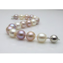 Beautiful Multicolor 9.5 - 10.5mm Freshwater Off-Round Pearl Bracelet