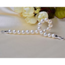 Elegant White 8 - 9mm Freshwater Round Bridal Pearl Bracelets