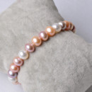 Inexpensive Multicolor 7 - 8mm Freshwater Off-Round Bridal Pearl Bracelets