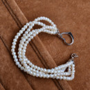 Elegant White 3mm Freshwater Off-Round Bridal Pearl Bracelets