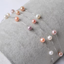 Multicolor 8mm Freshwater Off-Round Bridal Pearl Bracelet and Necklace