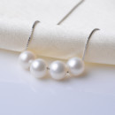 Beautiful White 8mm Freshwater Round Bridal Pearl Bracelet and Necklace Set