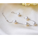 Beautiful White 8mm Freshwater Round Bridal Pearl Bracelet and Necklace Set