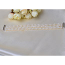 Inexpensive White 5mm Freshwater Natural Round Bridal Pearl Bracelets