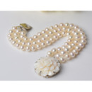 Affordable White Off-Round Pearl Bracelet Necklace Earrings Pendant and Ring Set