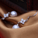 Beautiful White 8 - 8.5mm Freshwater Round Pearl Earring Set
