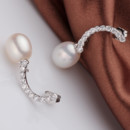 Beautiful White 9 - 9.5mm Freshwater Drop Pearl Earring Set