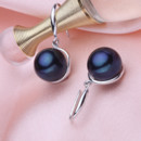 Beautiful White/ Pink/ Purple/ Black 9.5 - 10.5mm Freshwater Pearl Earring Set