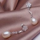 Beautiful White/ Pink/ Purple 8.5 - 9.5mm Freshwater Drop Pearl Earring Set