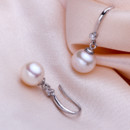 Beautiful White/ Pink/ Purple 8 - 8.5mm Freshwater Round Pearl Earring Set